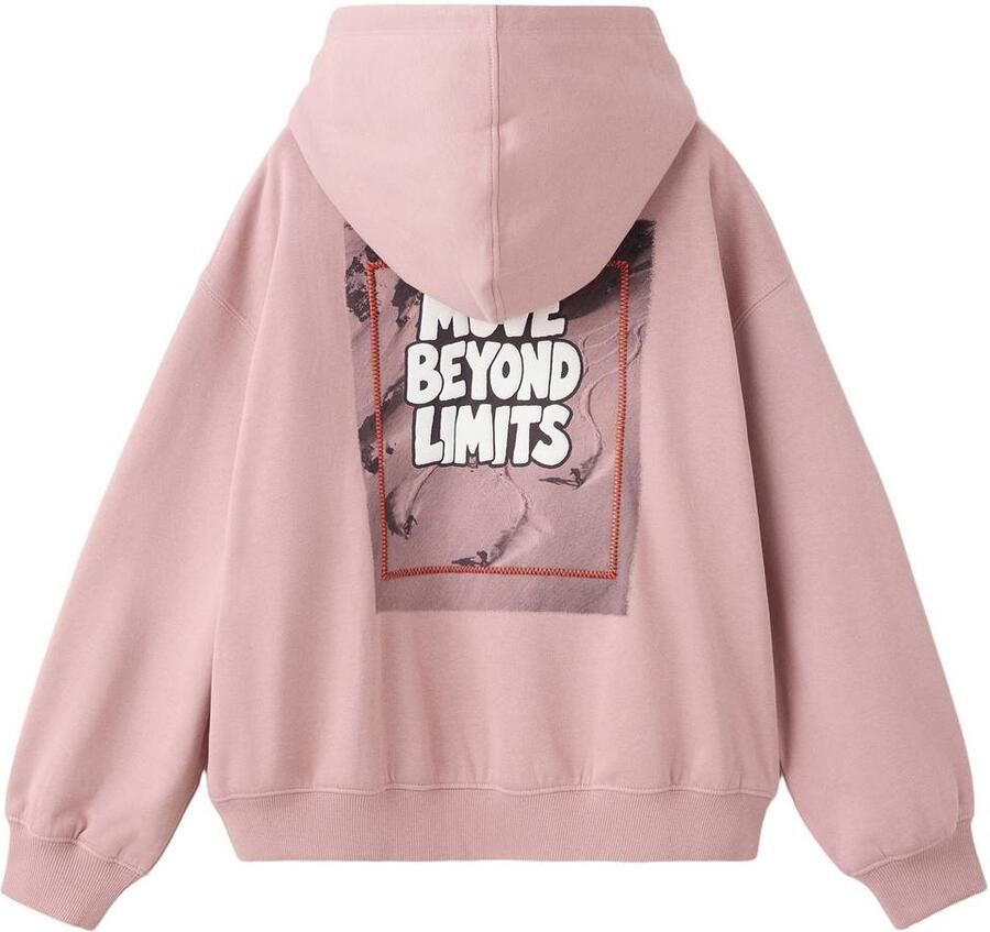 Mango Kids sweater met backprint pastelroze - Foto 2