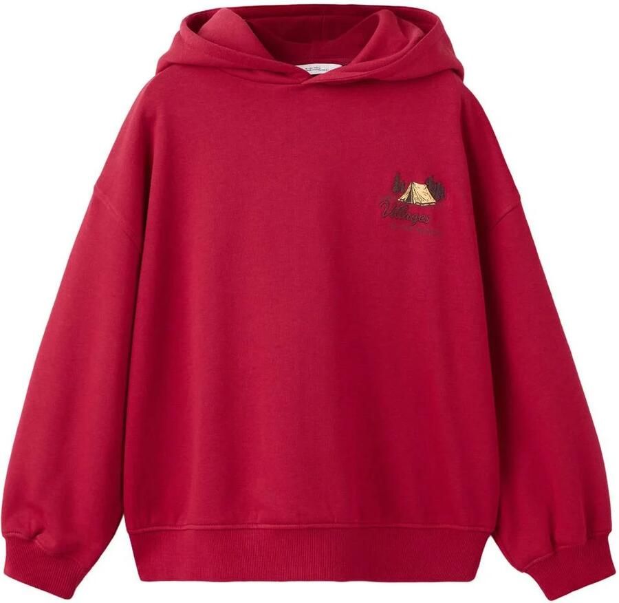 Mango Kids sweater met backprint rood