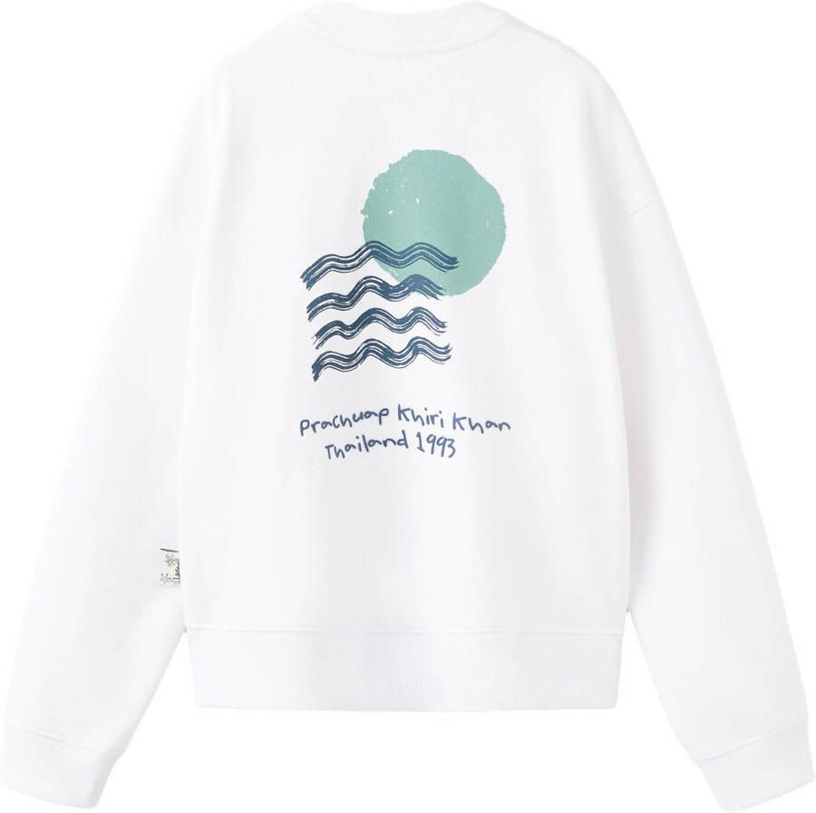 Mango Kids sweater met backprint wit - Foto 2
