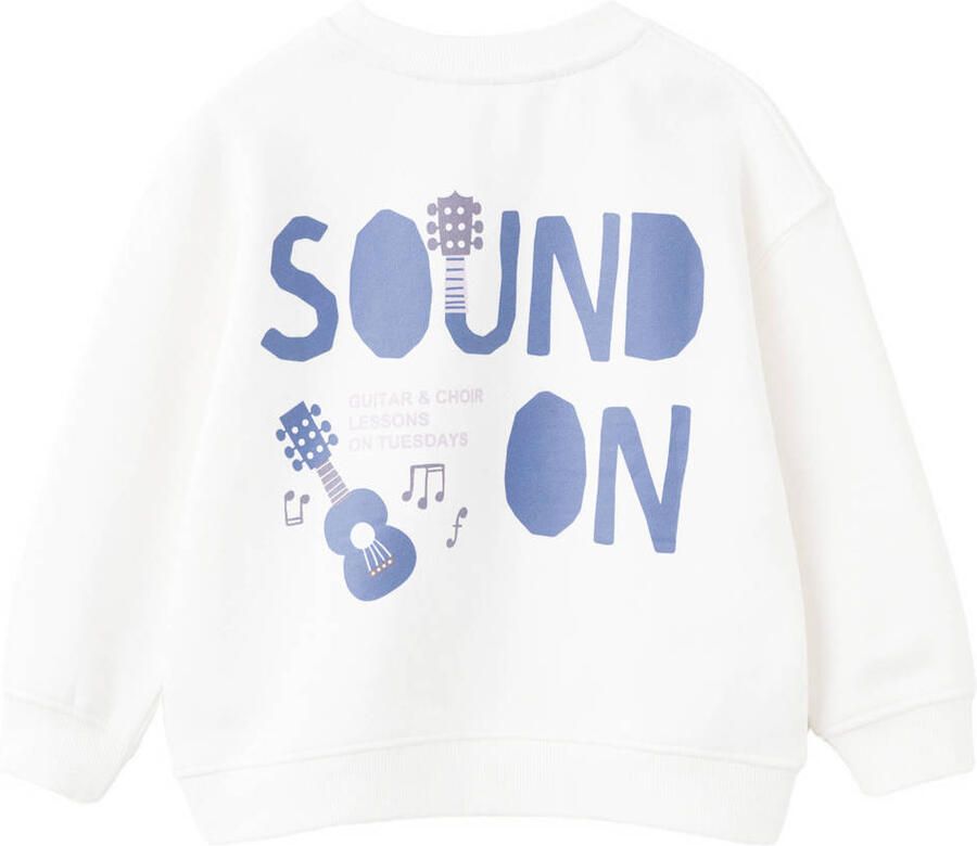 Mango Kids sweater met backprint wit - Foto 2