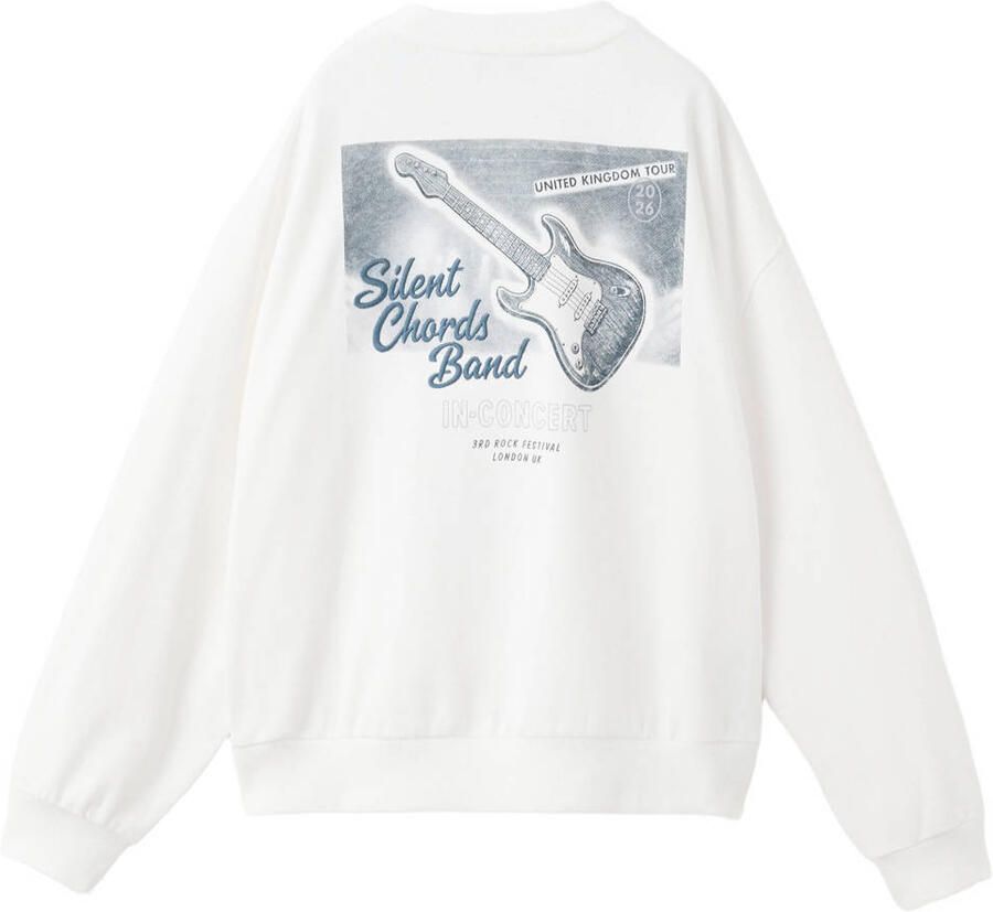Mango Kids sweater met backprint wit - Foto 2