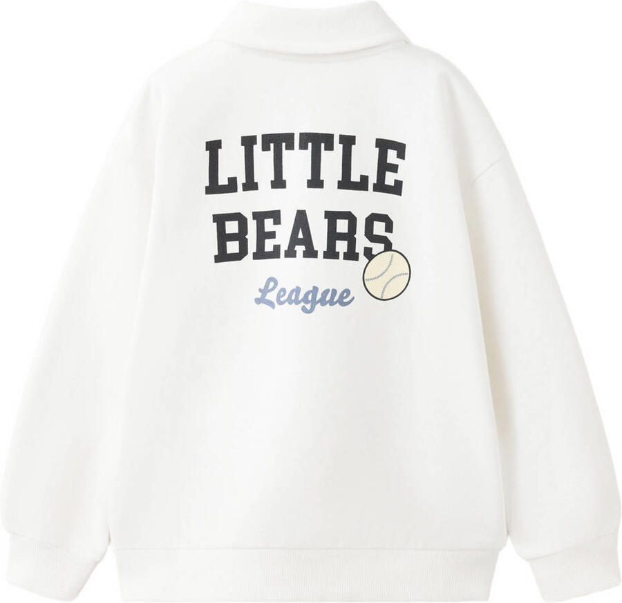 Mango Kids sweater met backprint wit - Foto 2