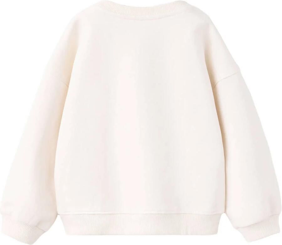 Mango Kids sweater met patches en tekst wit - Foto 2