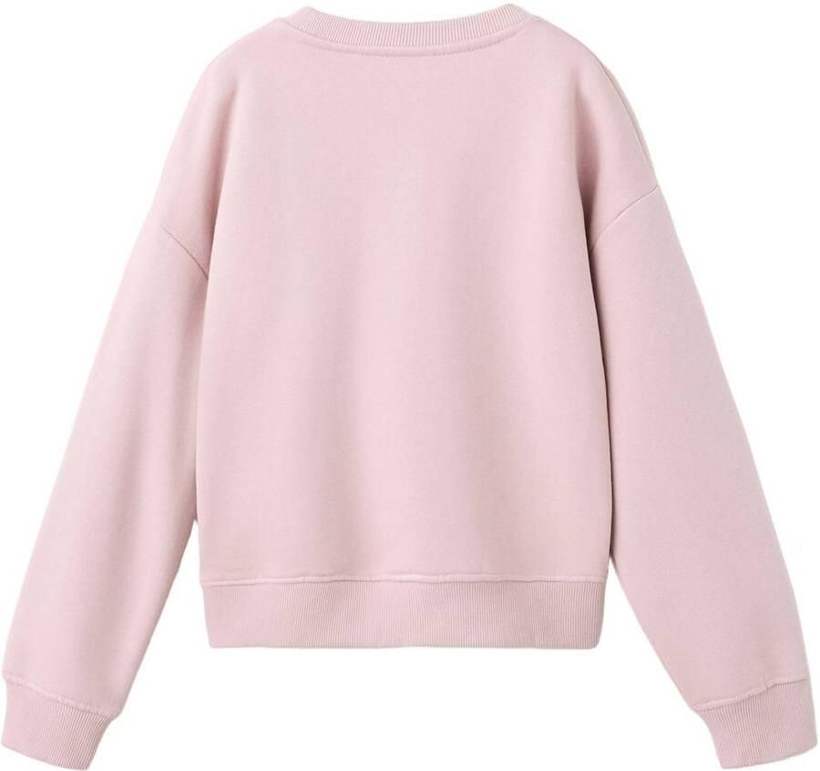 Mango Kids sweater met print lichtroze Printopdruk - Foto 2