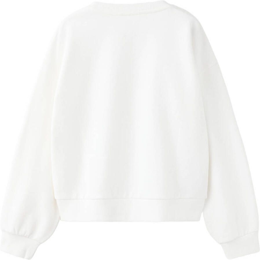 Mango Kids sweater met tekst ecru - Foto 2