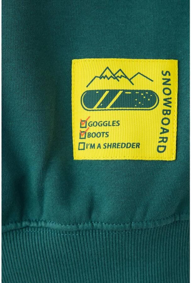 Mango Kids sweater met tekst groen - Foto 3