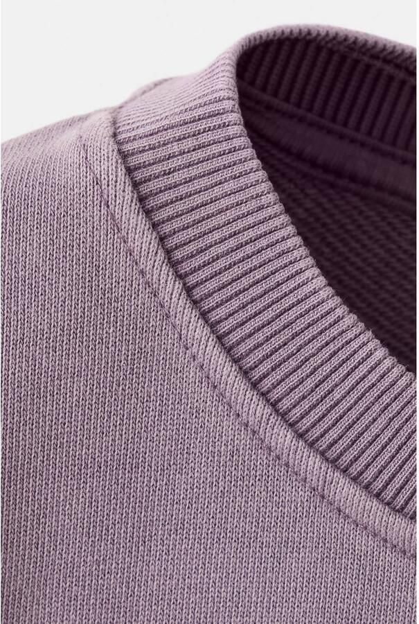 Mango Kids sweater met tekst paars - Foto 2