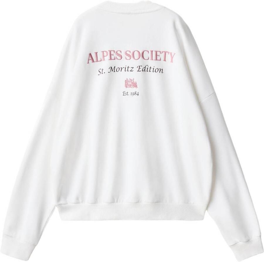 Mango Kids sweater met tekst wit - Foto 2