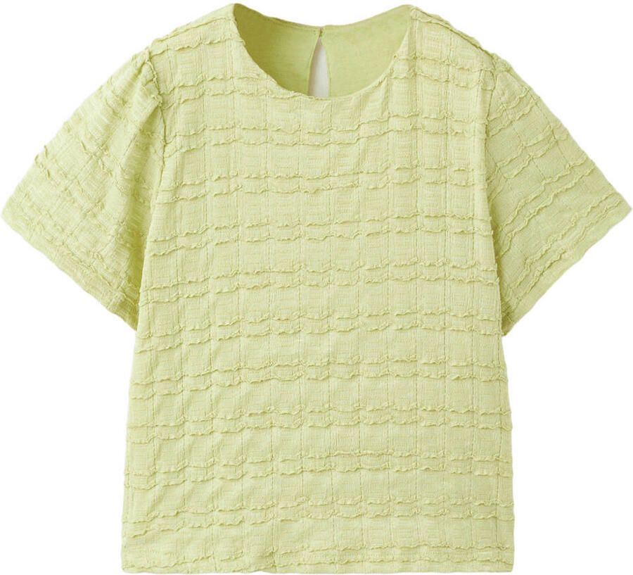 Mango Kids T-shirt lichtgroen