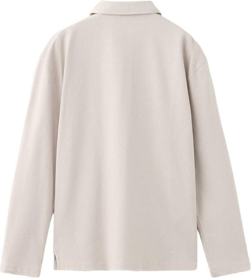 go Kids T-shirt pastelgrijs Beige Katoen Polokraag - Foto 2