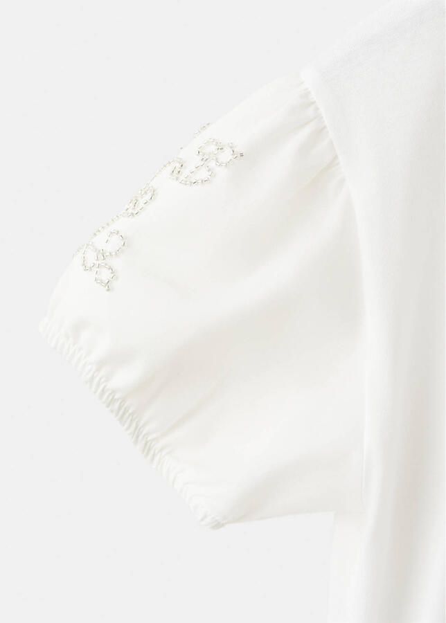 Mango Kids T-shirt wit - Foto 3