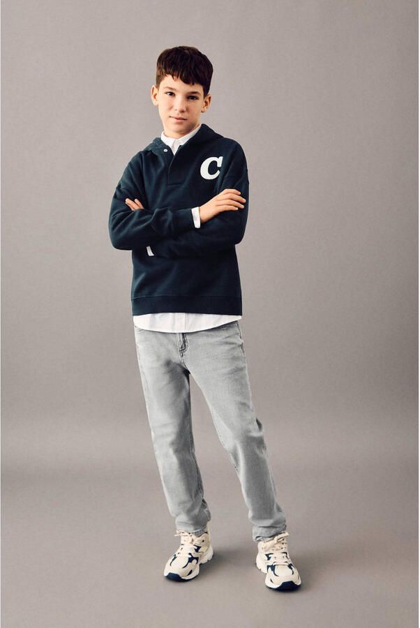 Mango Kids tapered jeans grey denim