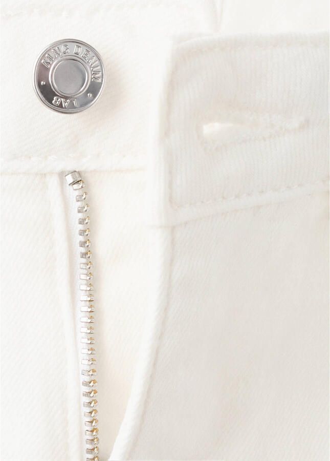 Mango Kids tapered jeans wit - Foto 3