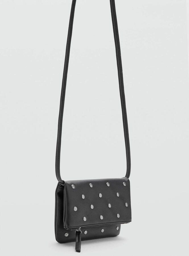 Mango Kids tas met studs zwart - Foto 3