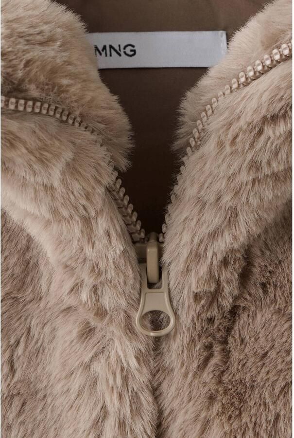 Mango Kids teddy bodywarmer middenbruin - Foto 3