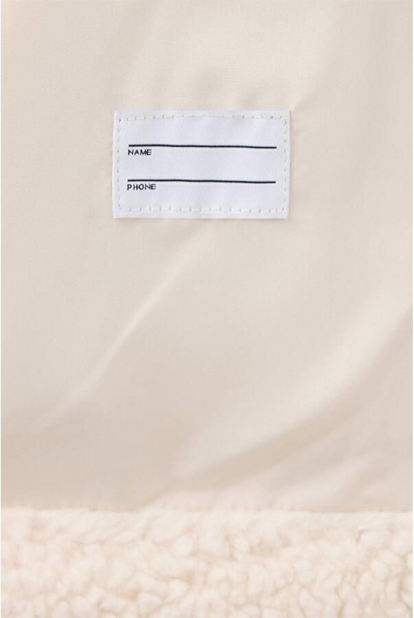 Mango Kids teddy winterjas lichtbeige - Foto 3