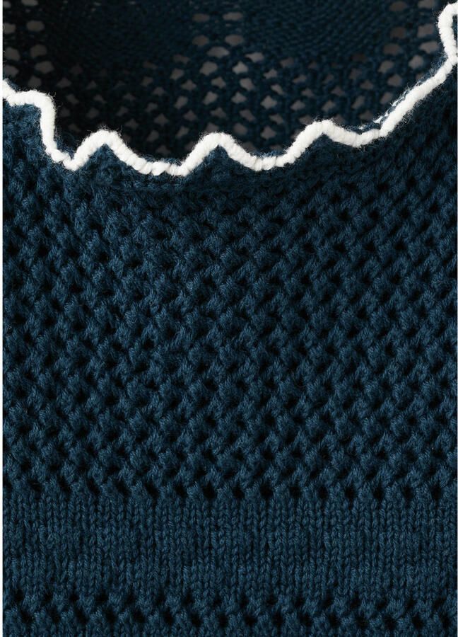 Mango Kids top donkerblauw gebreid - Foto 2