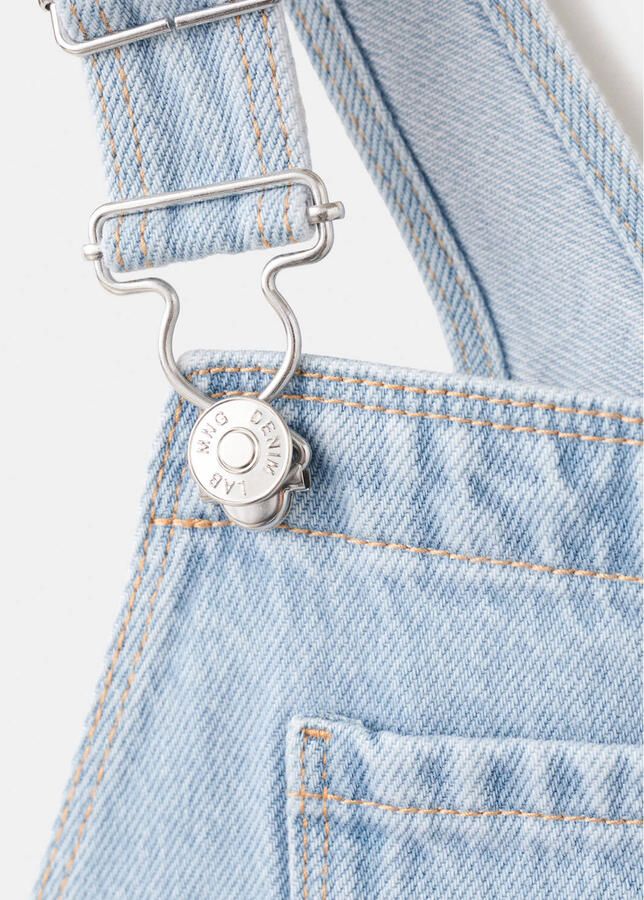 Mango Kids tuinbroek light blue denim - Foto 2