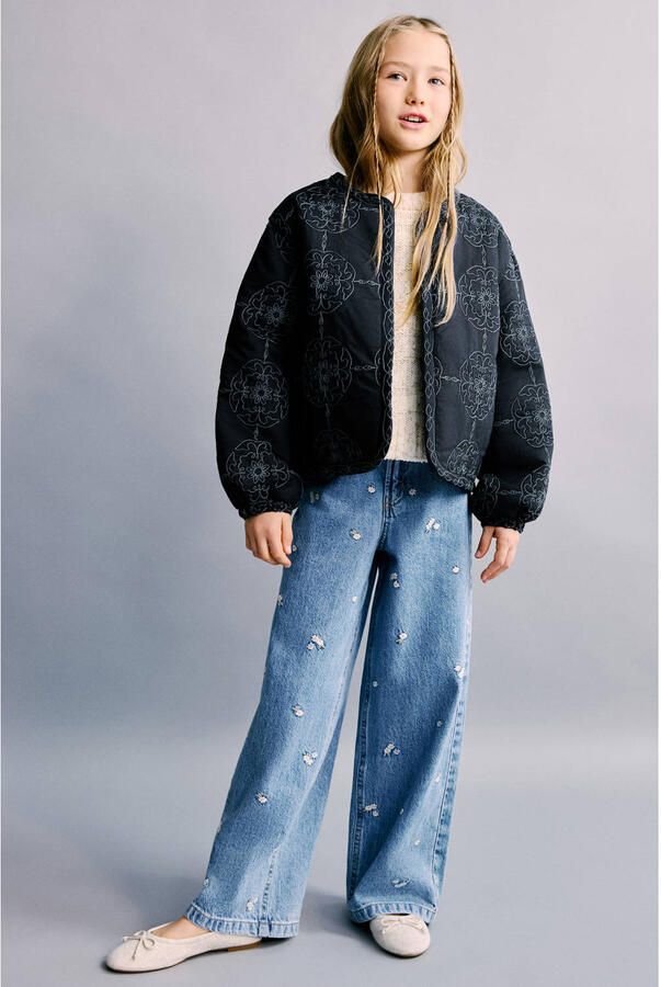 Mango Kids tussenjas donkerblauw