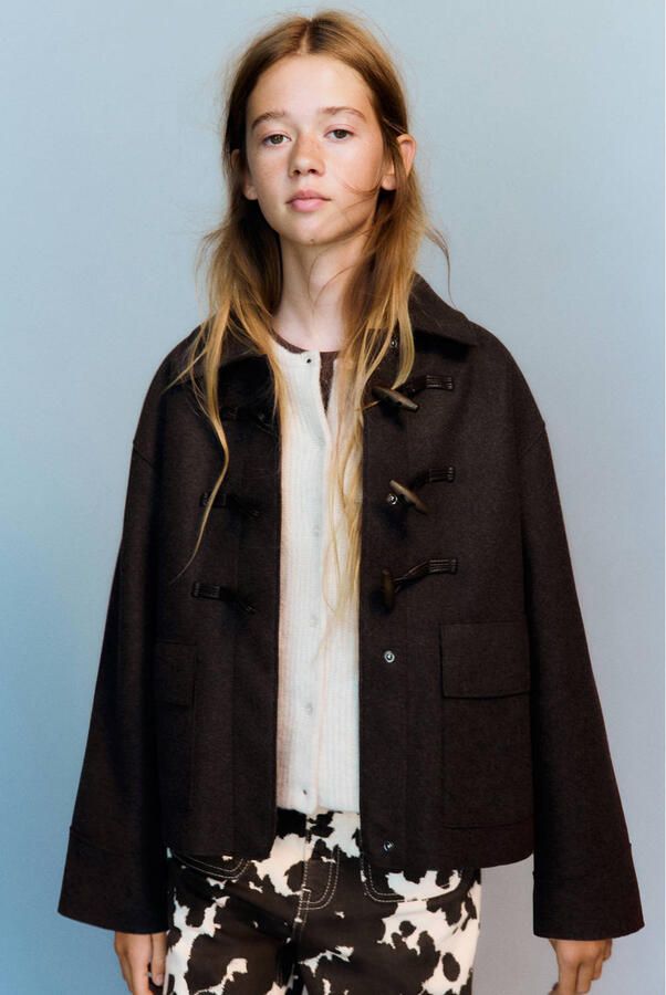 Mango Kids tussenjas donkerbruin