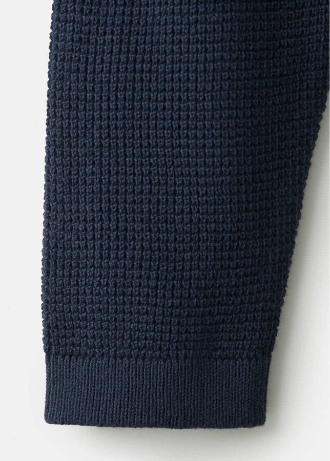 Mango Kids vest donkerblauw gebreid - Foto 2