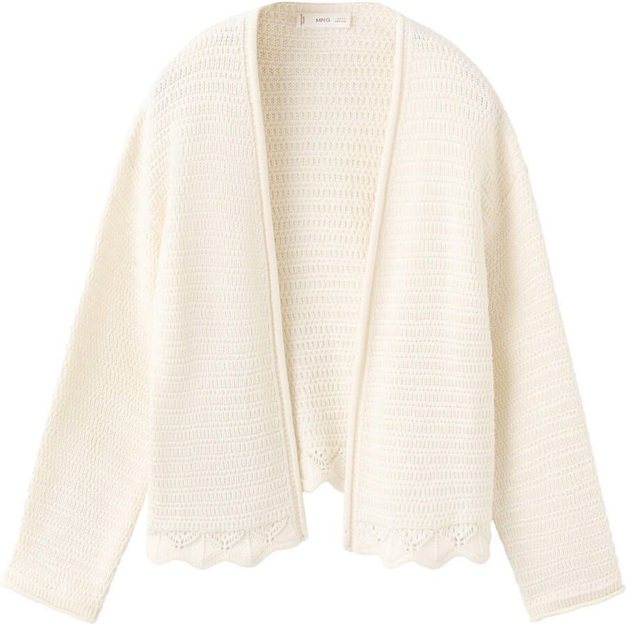 Mango Kids vest ecru gebreid