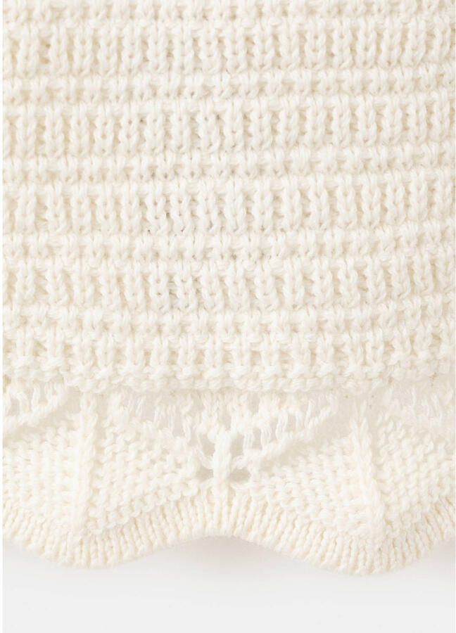 Mango Kids vest ecru gebreid - Foto 3