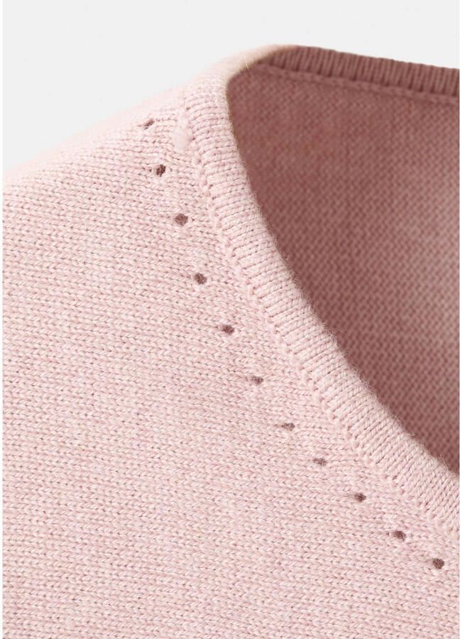 Mango Kids vest lichtroze fijn gebreid - Foto 3