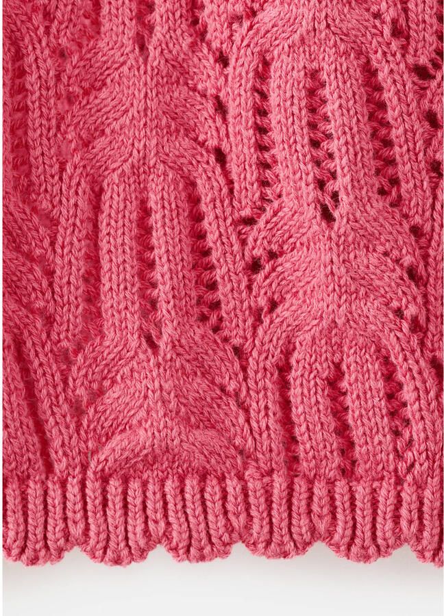 Mango Kids vest roze gebreid - Foto 2