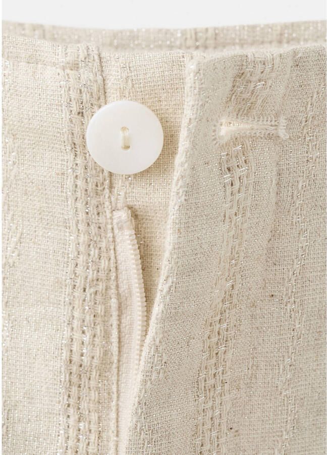 Mango Kids wide leg casual broek beige - Foto 2