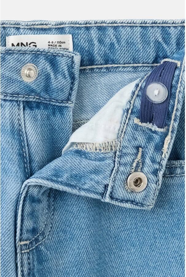 Mango Kids wide leg gebloemde jeans lichtblauw - Foto 2
