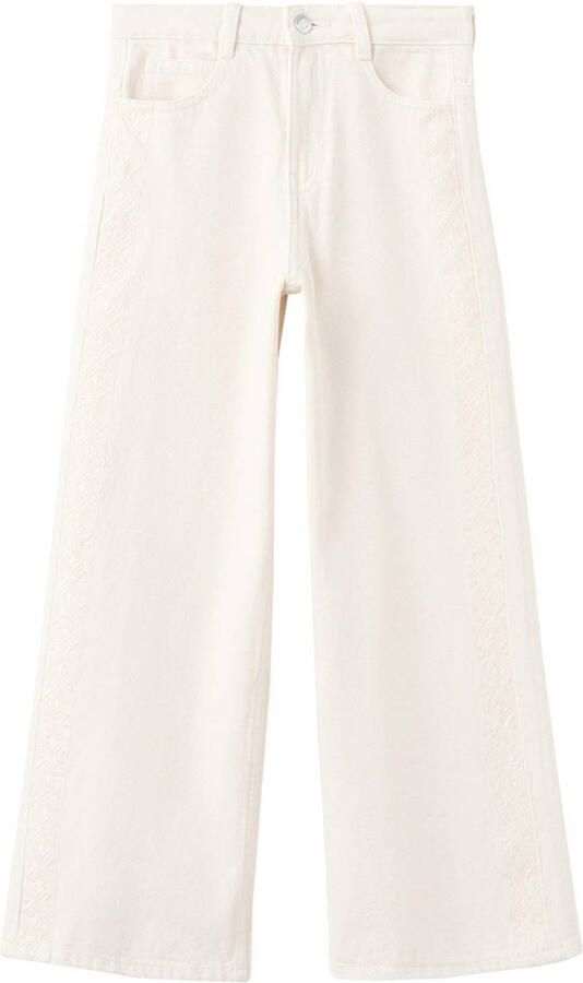 Mango Kids wide leg jeans beige