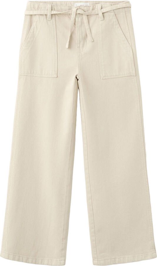 Mango Kids wide leg jeans beige