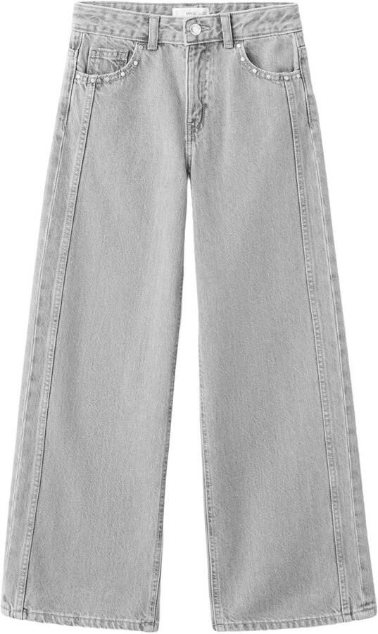 Mango Kids wide leg jeans grey denim