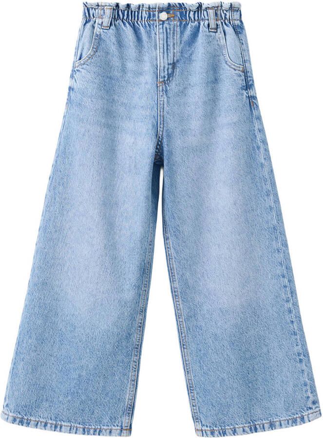 Mango Kids wide leg jeans lichtblauw