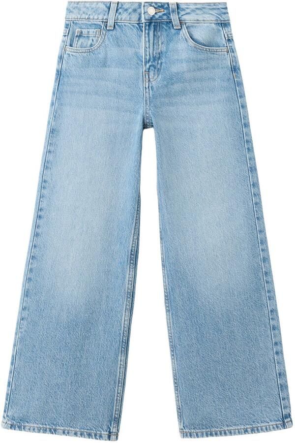 Mango Kids wide leg jeans lichtblauw