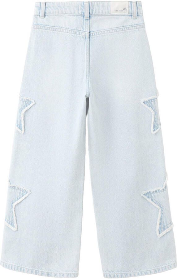 Mango Kids wide leg jeans light blue denim - Foto 3