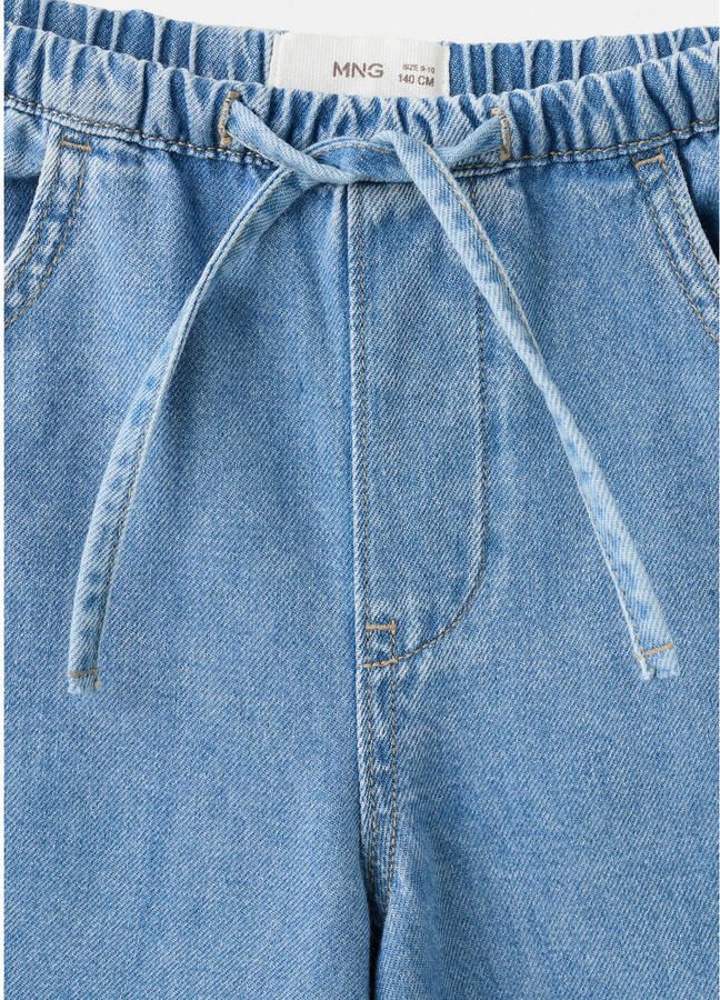 Mango Kids wide leg jeans light blue denim - Foto 3
