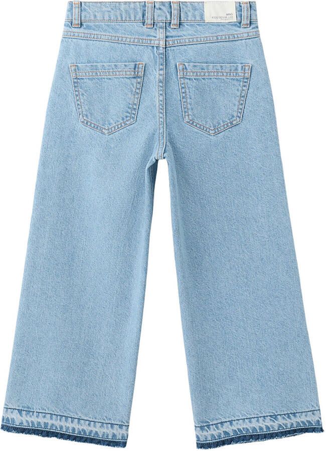 Mango Kids wide leg jeans medium blue denim