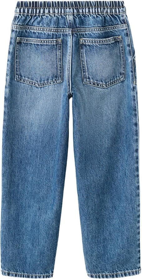 Mango Kids wide leg jeans mediumblauw - Foto 3