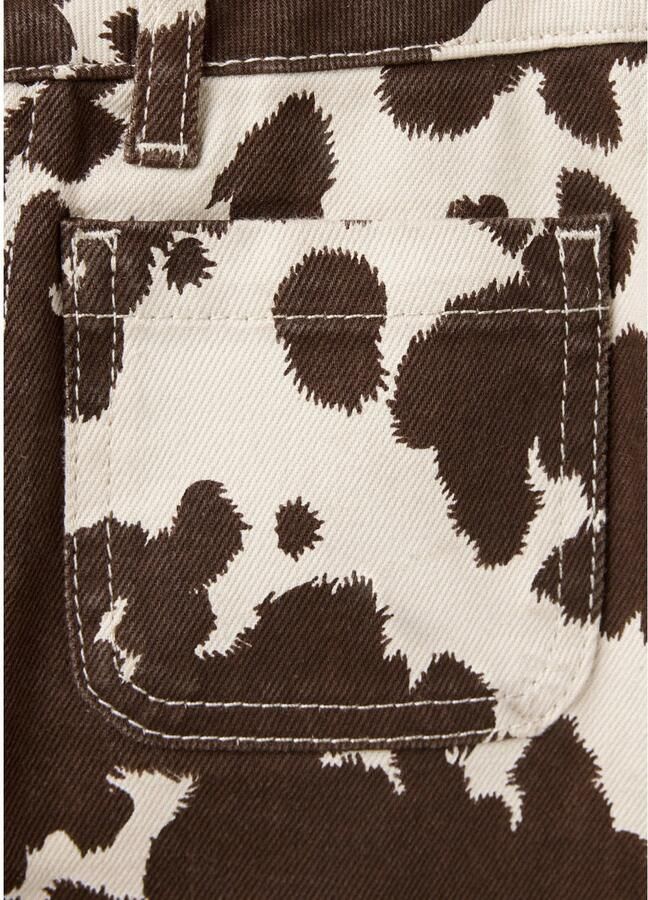 Mango Kids wide leg jeans met koeienprint - Foto 2