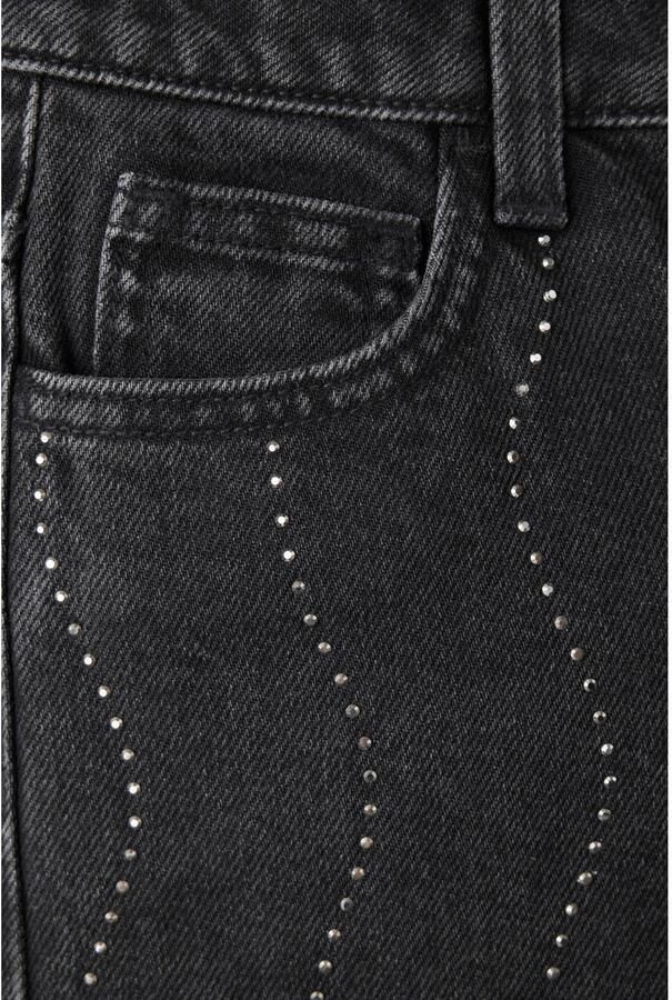 Mango Kids wide leg jeans met strass-steentjes grijs - Foto 2