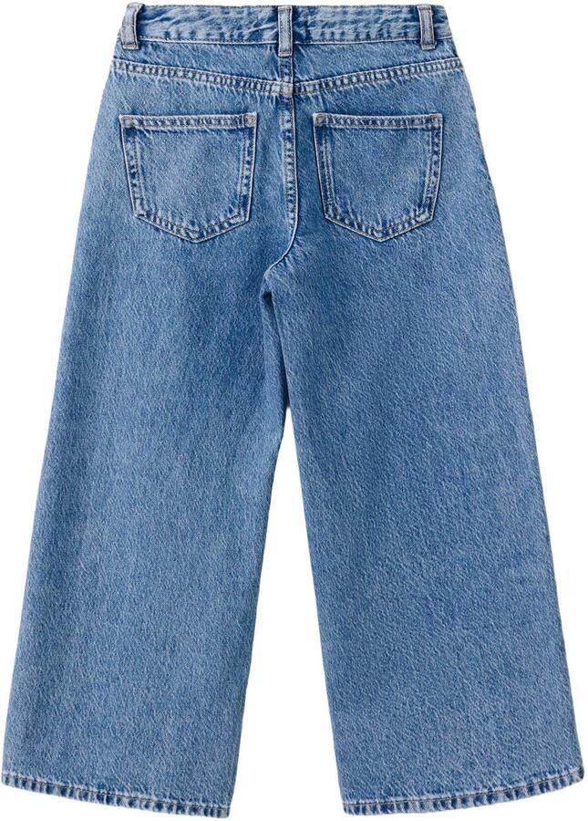 Mango Kids wide leg jeans met studs blauw - Foto 2