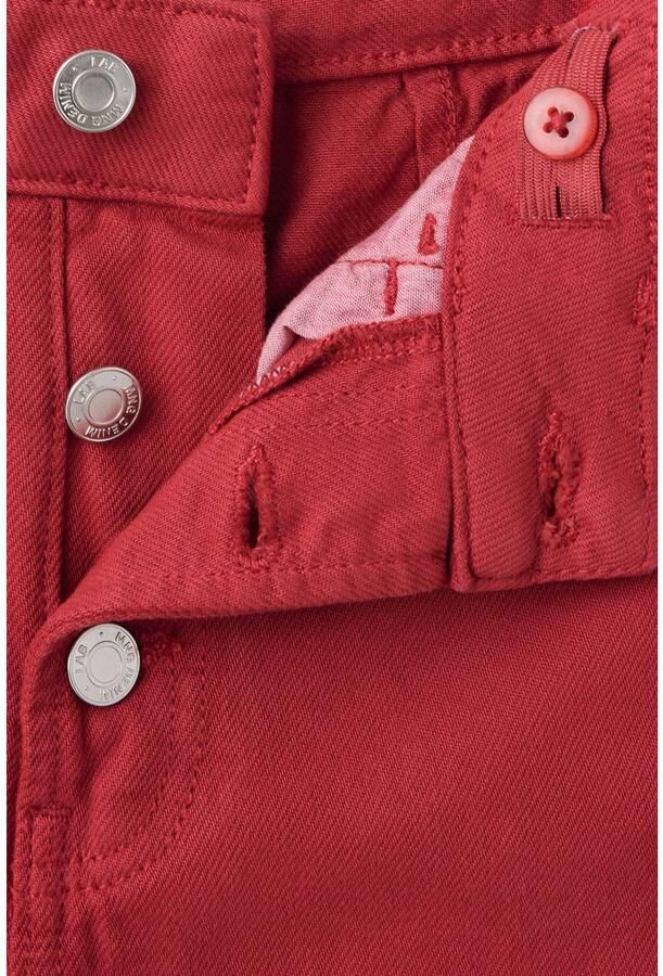 Mango Kids wide leg jeans rood Meisjes Denim Effen - Foto 3
