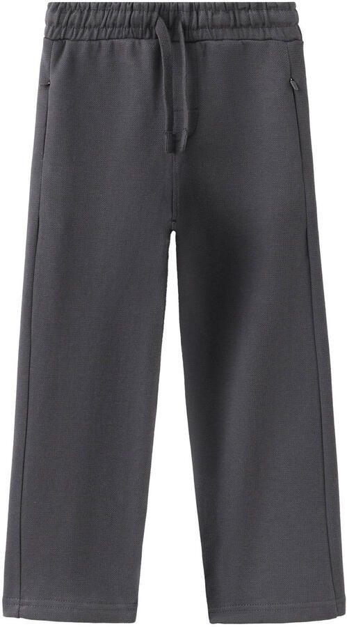 Mango Kids wide leg joggingbroek antraciet
