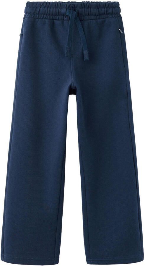 Mango Kids wide leg joggingbroek donkerblauw