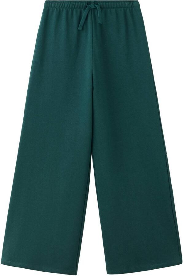 Mango Kids wide leg joggingbroek donkergroen