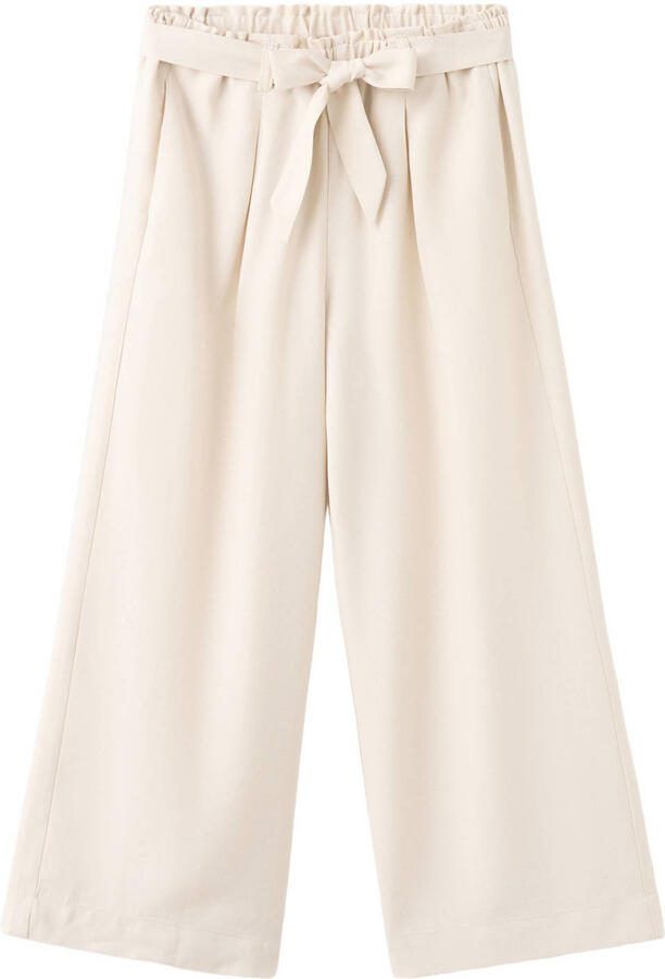 Mango Kids wide leg pantalon beige