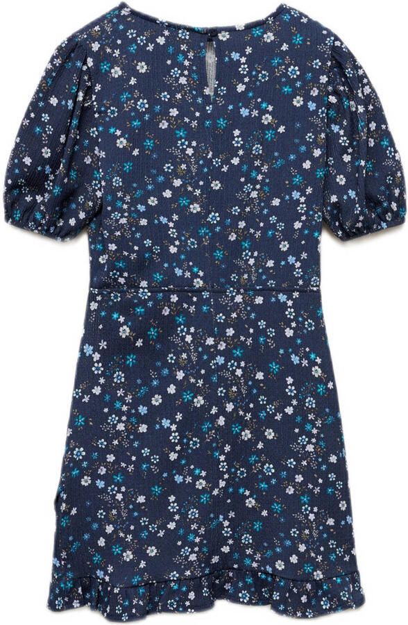 Mango Kids wikkel- overslagjurk donkerblauw - Foto 3