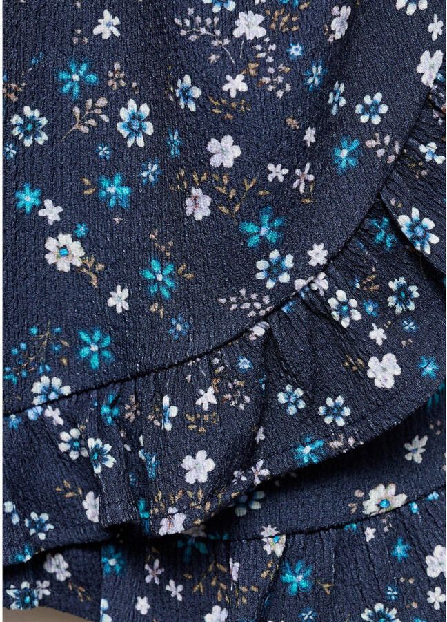 Mango Kids wikkel- overslagjurk donkerblauw - Foto 2